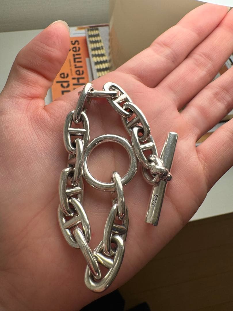 オーダー シルバー 925 アンカーチェーン ブレスレット シェーヌ MM