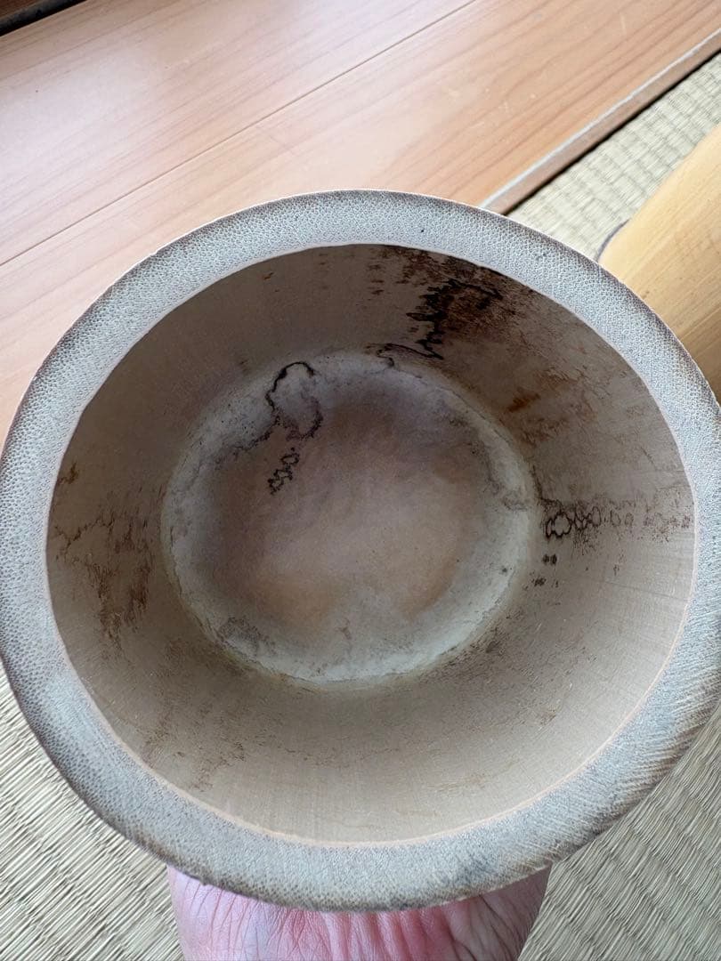 69 短三管筒　3本セット　竹製　華道　生花　格花　花器　水仙