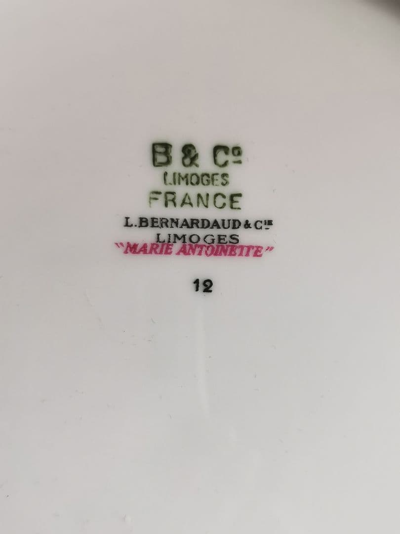 最終1枚☘ヴィンテージ リモージュ ベルナルド トワルドジュイ柄ウェーブφ25㎝