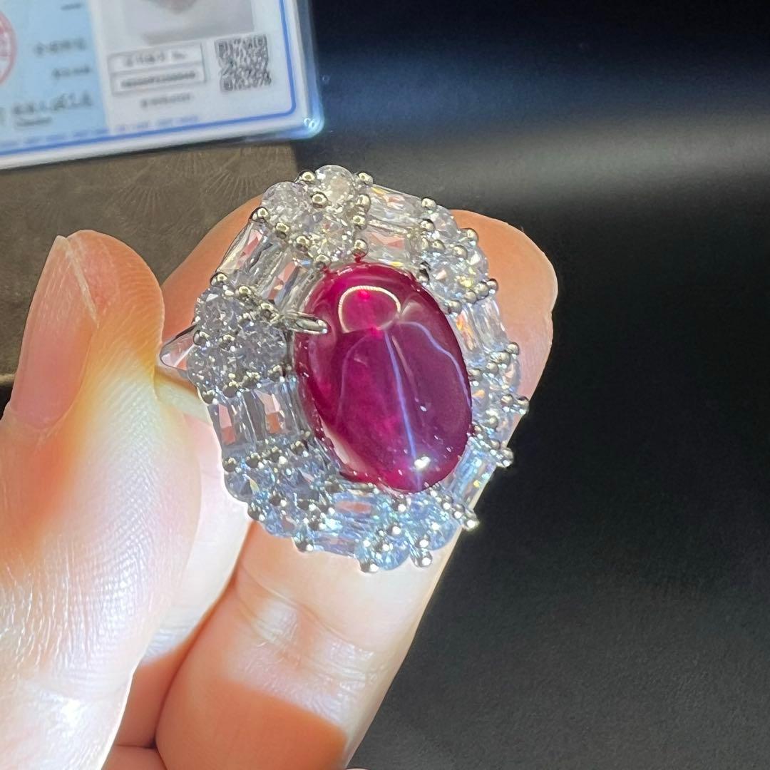 ミャンマー産大粒 七色のルビー3点セット海外鑑定書付ペンダント+リング+ピアス