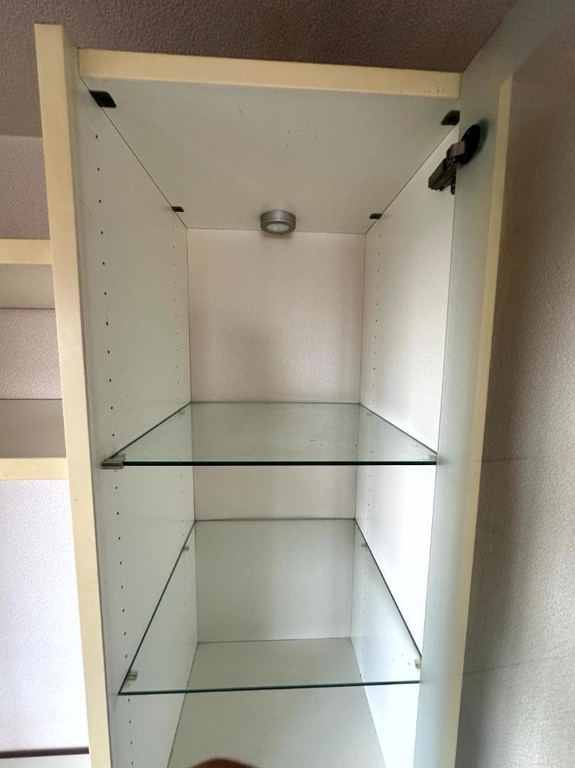 大型 壁面収納棚 ガラス扉キャビネット 208x166x40