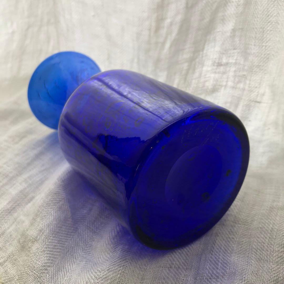 北欧　エリック・ホグラン　花瓶　ブルー　アンティーク