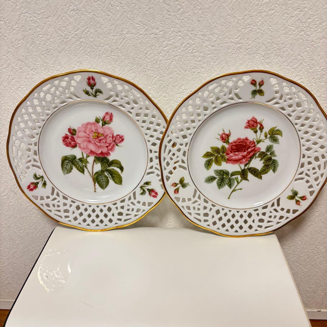 Bavaria Arabella バラの花柄 陶磁器皿 2枚セット