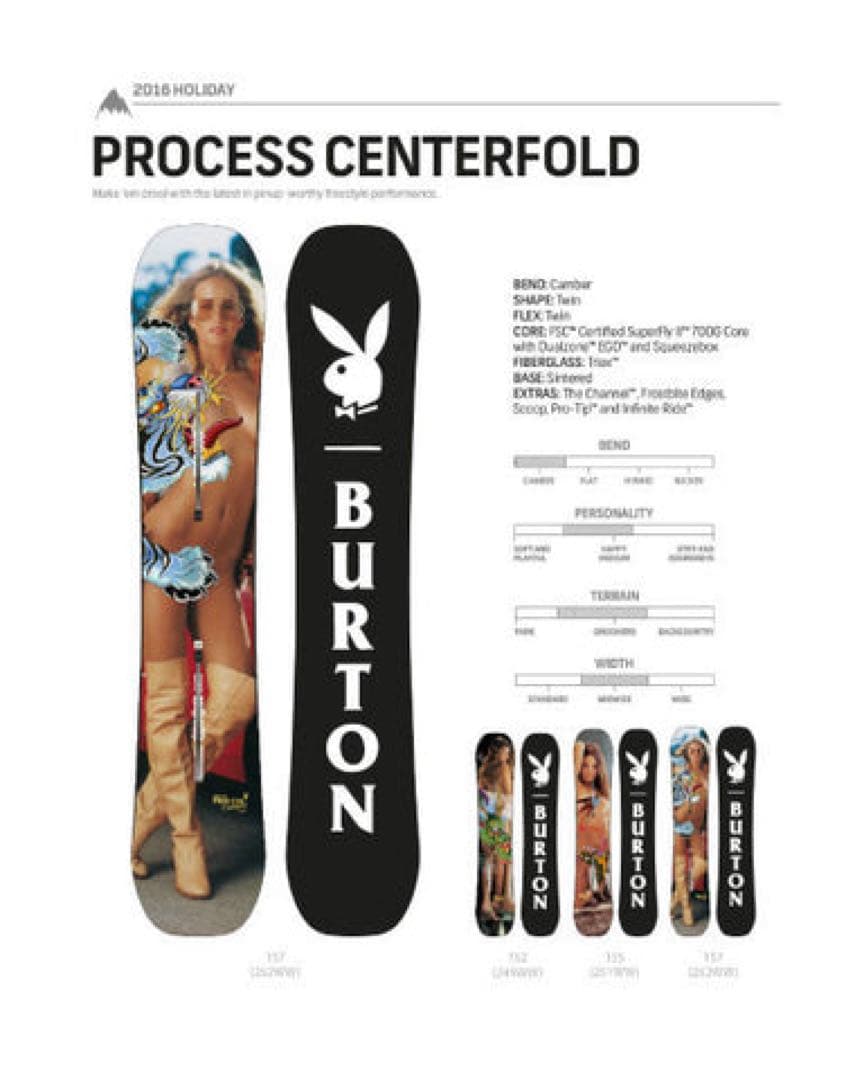 スノーボード BURTON Process Playboy Centerfold 152