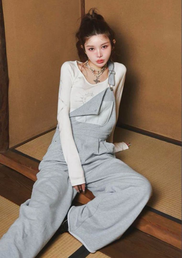 darich ダーリッチ　スウェットワイドサロペット