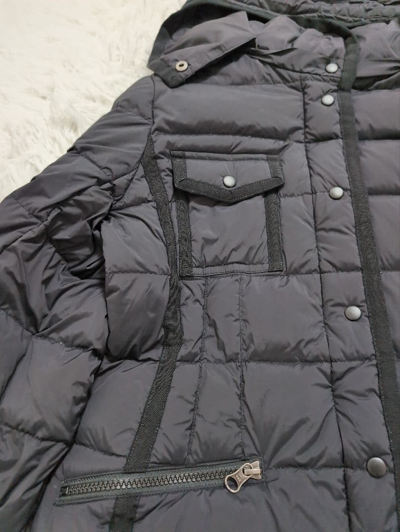 ヤマダヤスコットクラブフード付き ブラックダウンジャケット