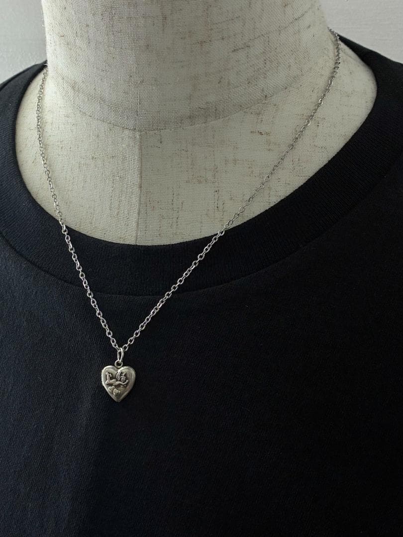 スウィートハートジュエリー エンジェル ロケット シルバーヴィンテージネックレス