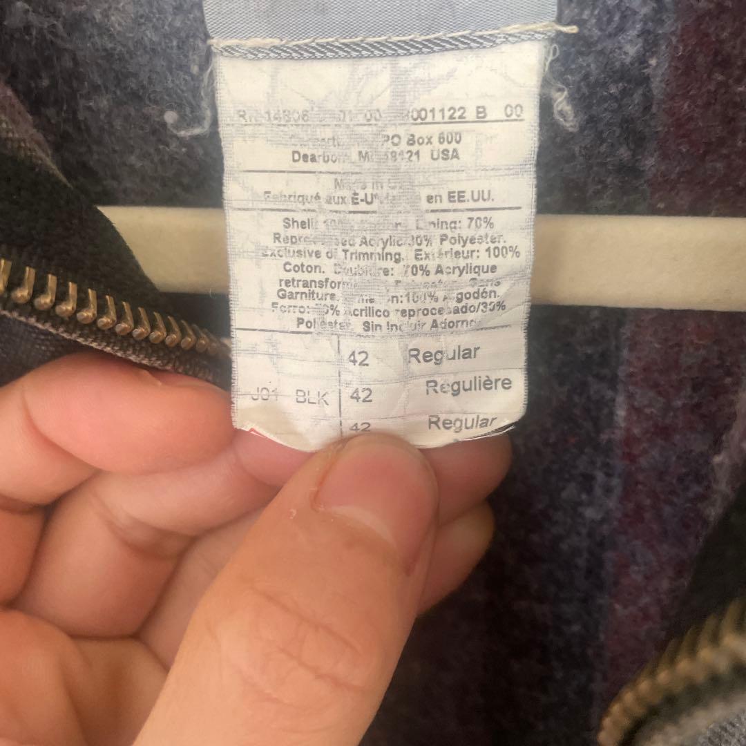 【米国製】Carhartt デトロイトジャケット 42 ブラック(フェード)