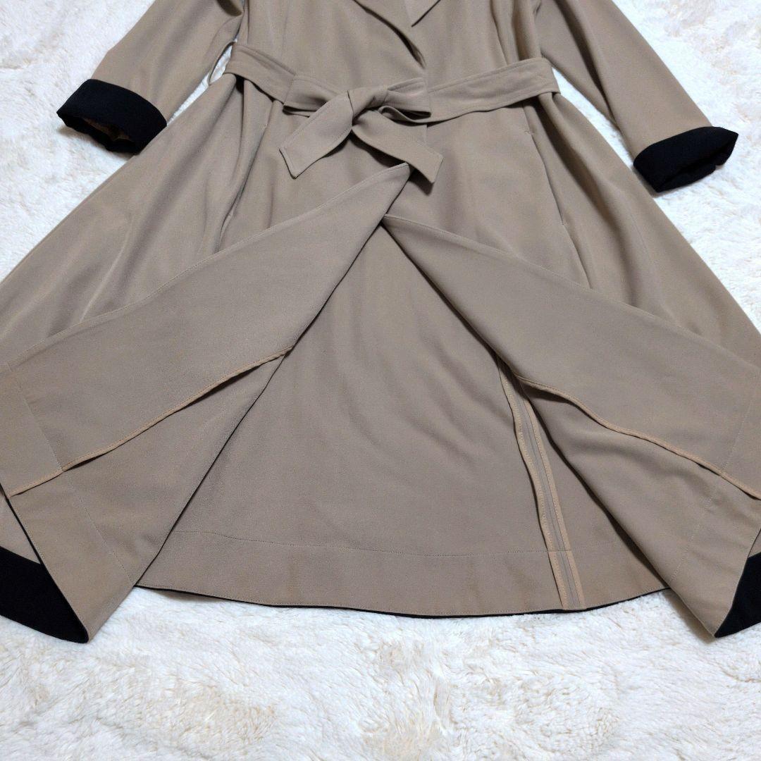 ジェンヌ　トレンチコート　秋　春　ベージュ　バイカラー