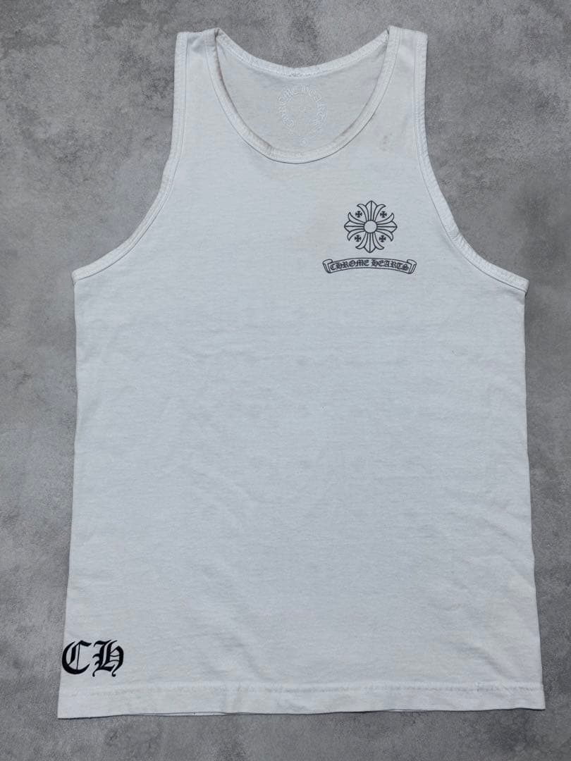 【ビンテージレア】Chrome Hearts タンクトップ ホワイトSサイズ