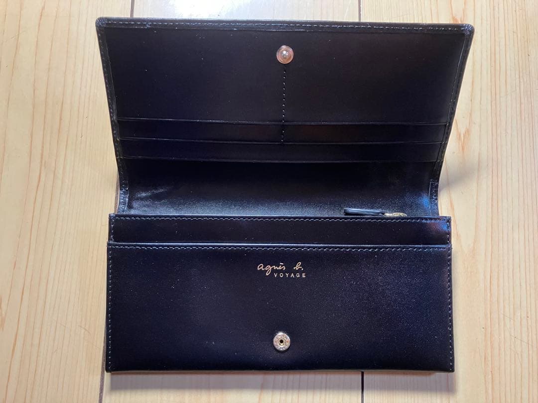 新品未使用　agnes b. アニエスベー 牛革　長財布 ブラック　箱付き