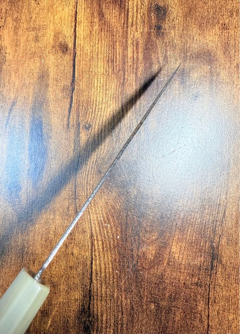 助松　ペティナイフ　AUS8 ダマスカス　包丁　紫檀白水牛八角柄