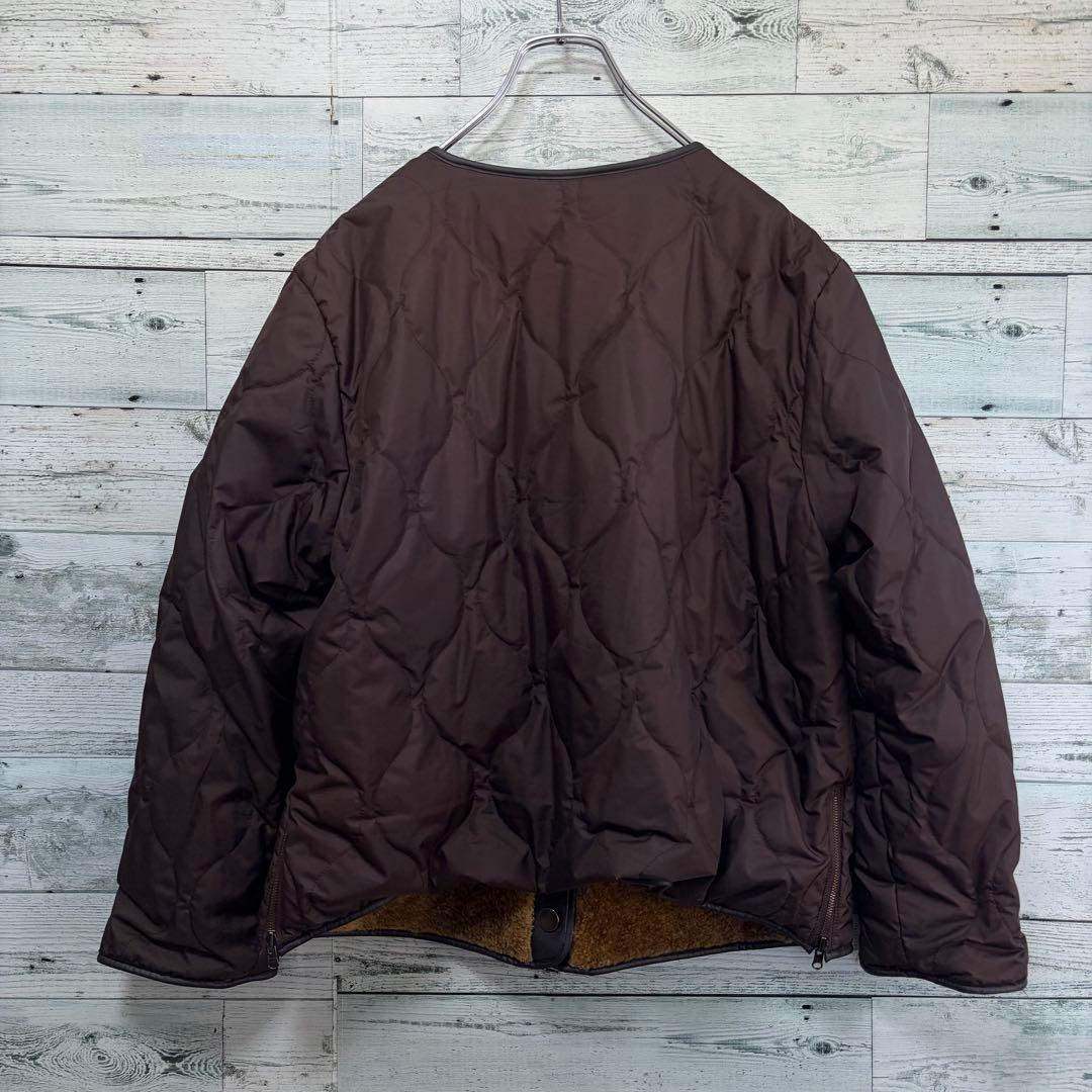 ☆ほぼ未使用☆自由区　リバーシブル中綿ジャケット　大きいサイズ3L ボア生地