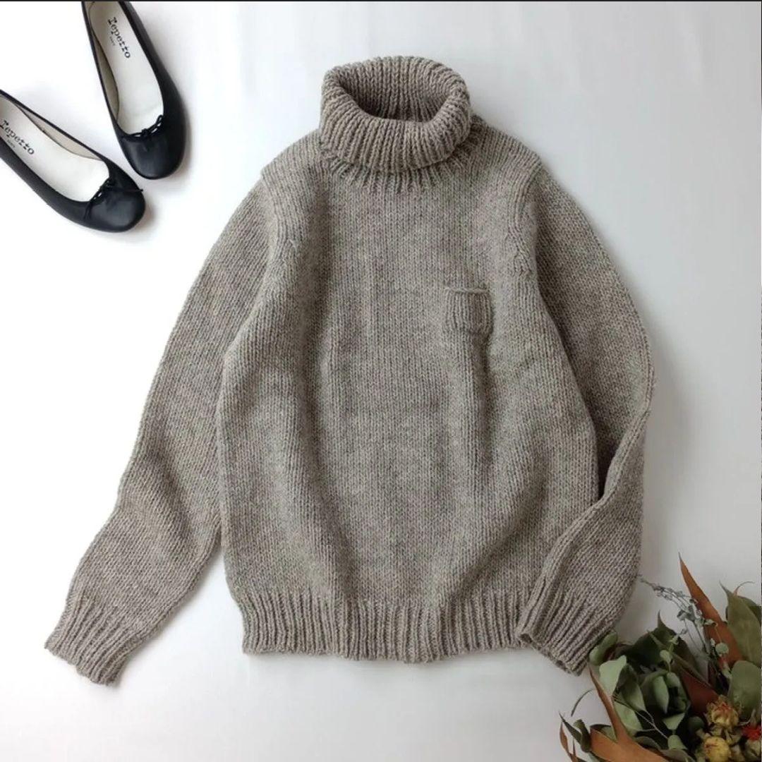 ゴーシュ グレー タートルネック ニット