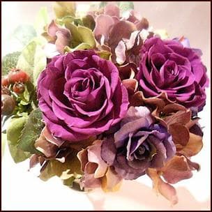 プリザーブドフラワーフラワーアレンジメント　紫