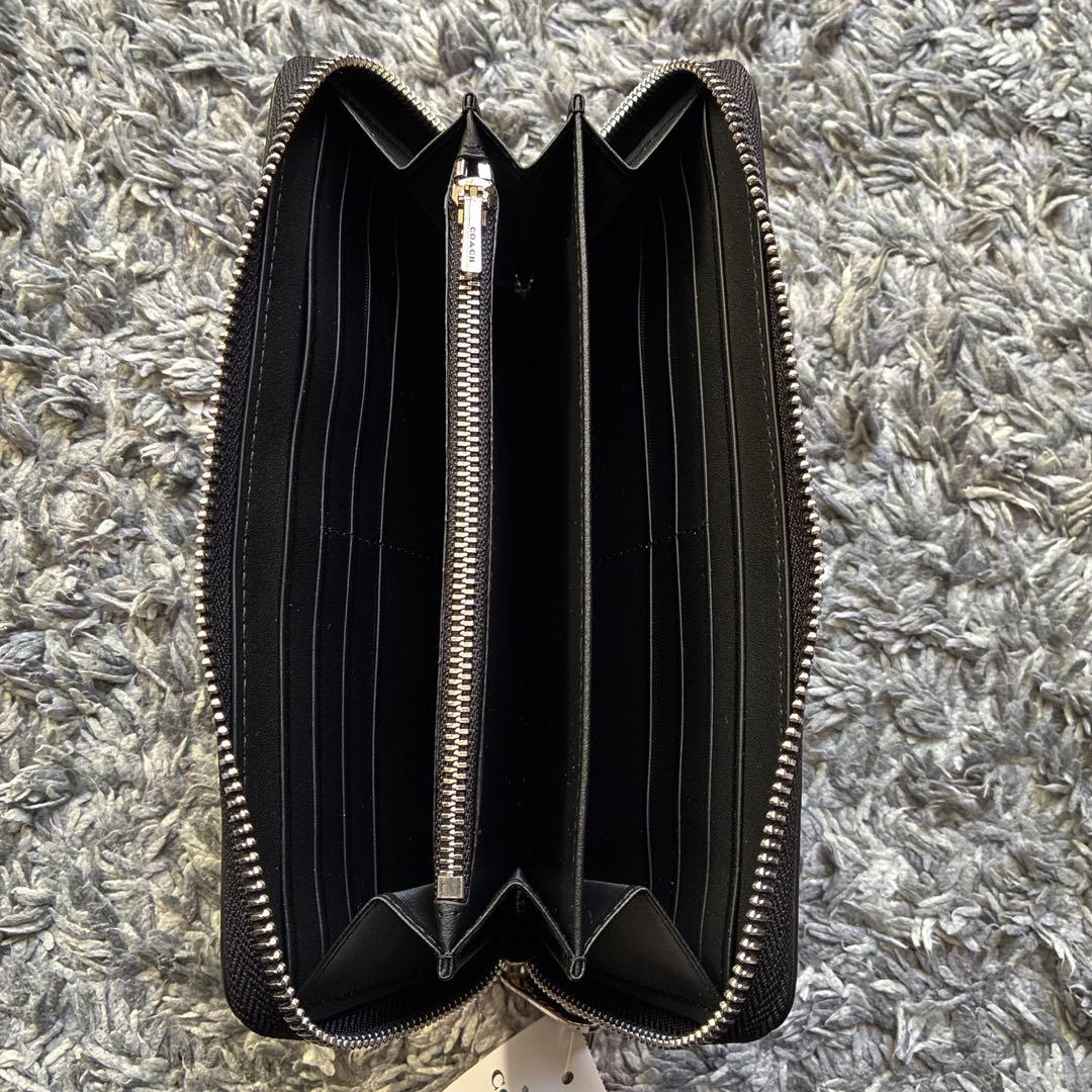 COACH コーチ 長財布　黒　ブラック　シグネチャー　新品未使用　ストラップ