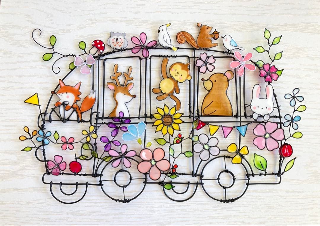 ぽ*ん様 森のアニマルバス オーダー不可✩.*˚ワイヤークラフト