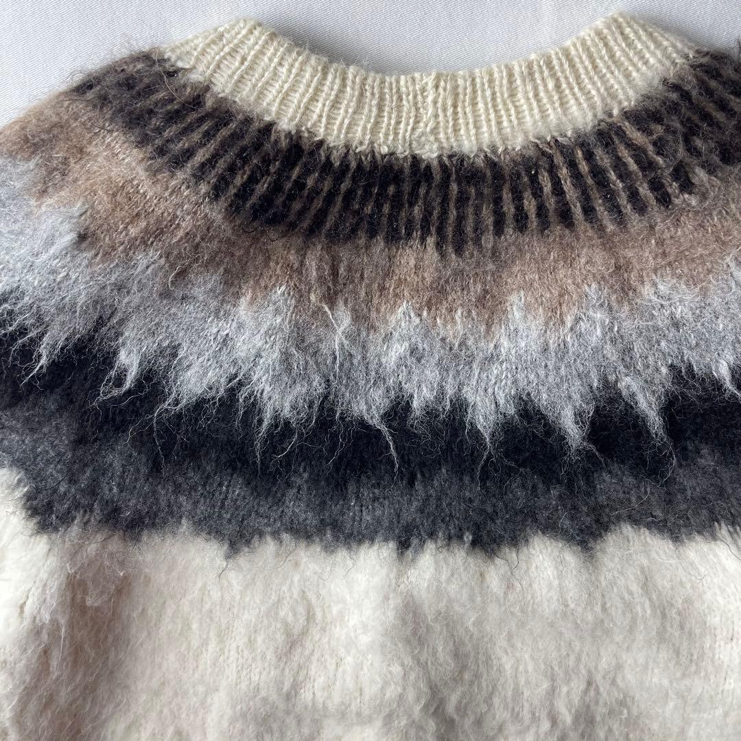 アルパカ100% ハンドニット カーディガン j64