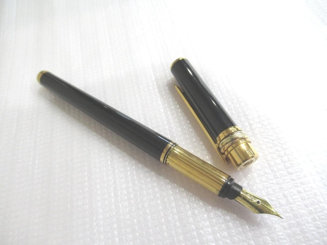 Cartier カルティエ トリニティ 万年筆 ブラック×ゴールド ヴィンテージ