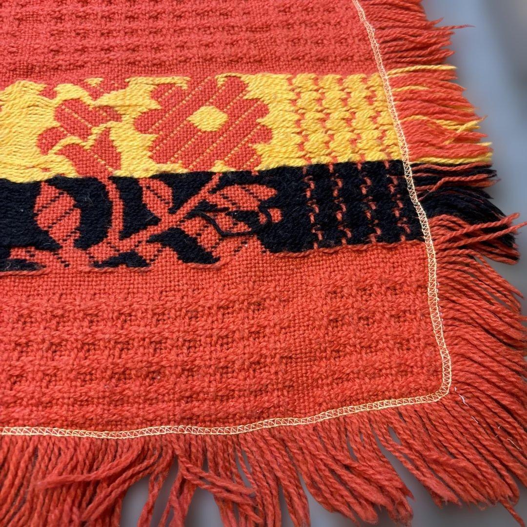 80s 昭和レトロ　アンティーク　アクリ　160×170 コタツ上掛け