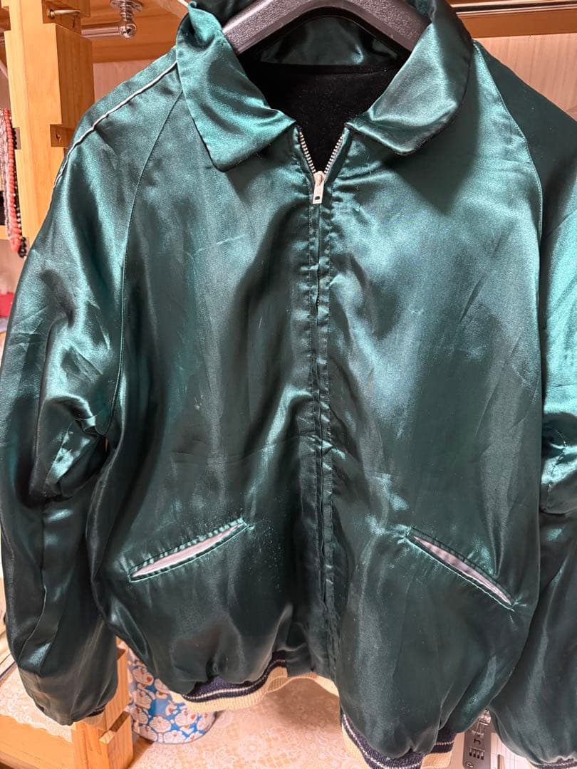 テーラー東洋　別珍　スカジャン　襟付き　Lサイズ