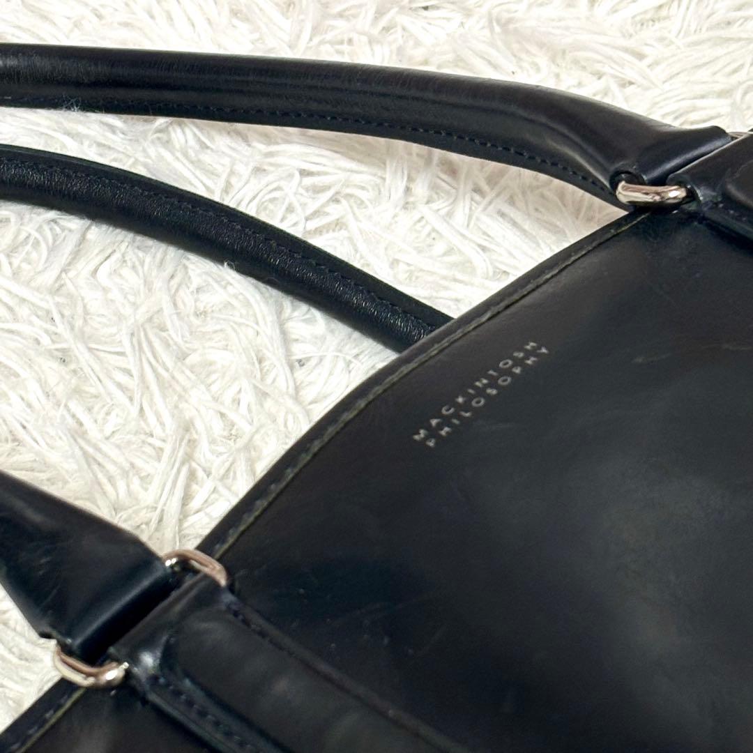 ✨人気レア✨マッキントッシュ A4可 トートバッグ ビジネスバッグ ブラック革