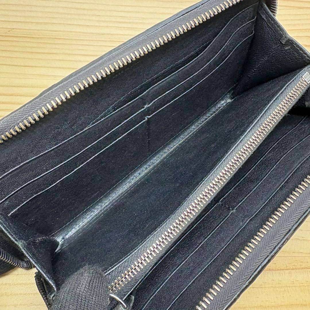 ボッテガヴェネタ　長財布　イントレチャート　パイソン