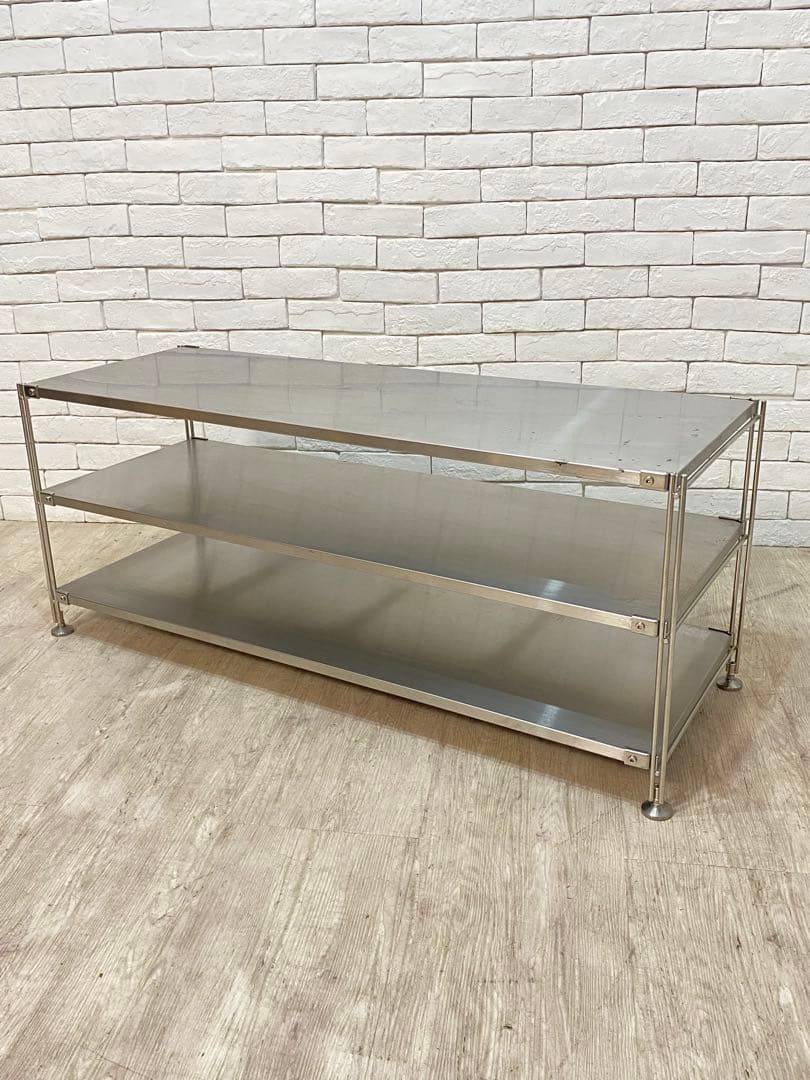 【東京都内23区配送無料】無印良品　ステンレス　棚　ラック　スチール　テレビ　本