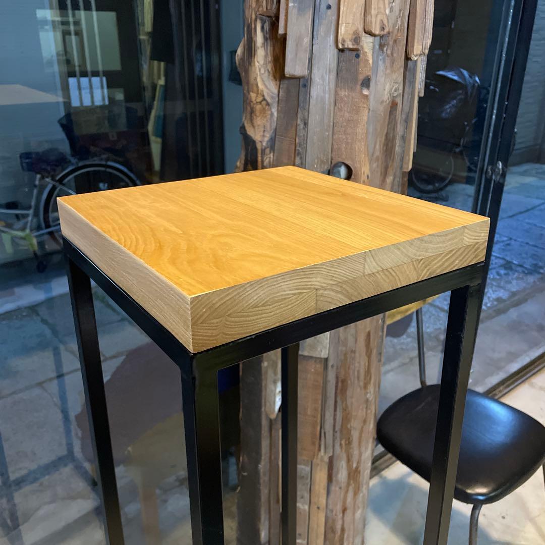 ディスプレ用什器　ステンレス　サビ加工　木製板