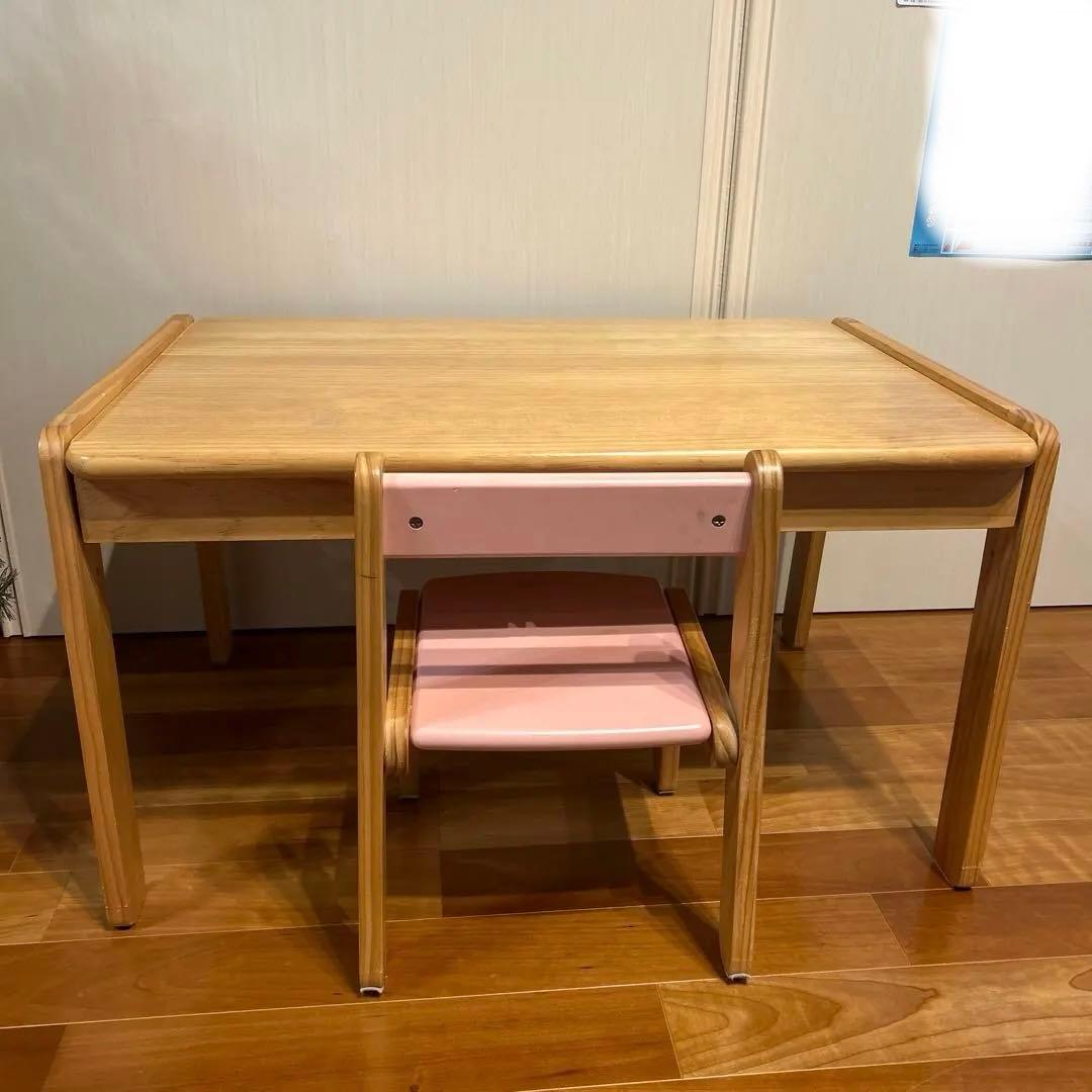 大和屋　yamtoya ノスタ　ラージデスク＆チェア　学習机　学習椅子　木製