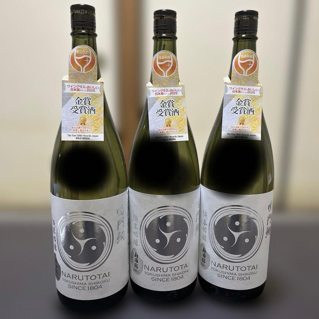 鳴門鯛 純米吟醸　巴　日本酒 1800ml 3本セット　未開封 ラベルに汚れ有り