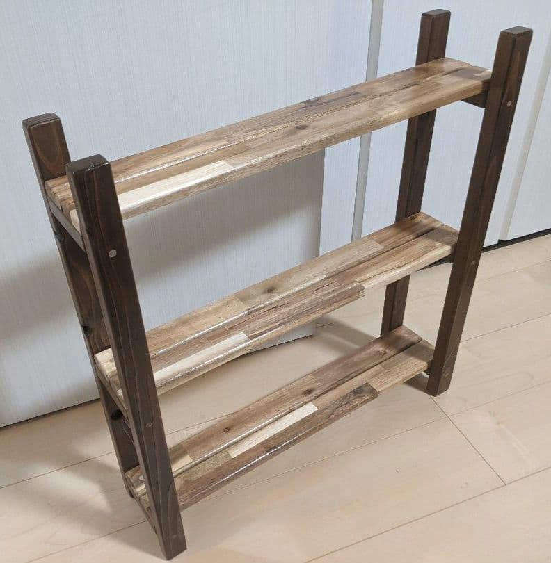 【奥行15cm】奥行狭い木製スリムラック［コミック　漫画　本棚　インテリア］