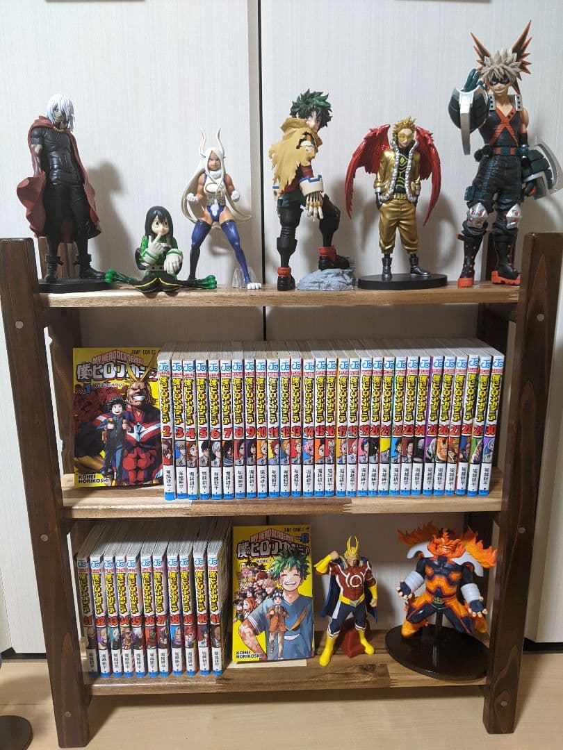 【奥行15cm】奥行狭い木製スリムラック［コミック　漫画　本棚　インテリア］