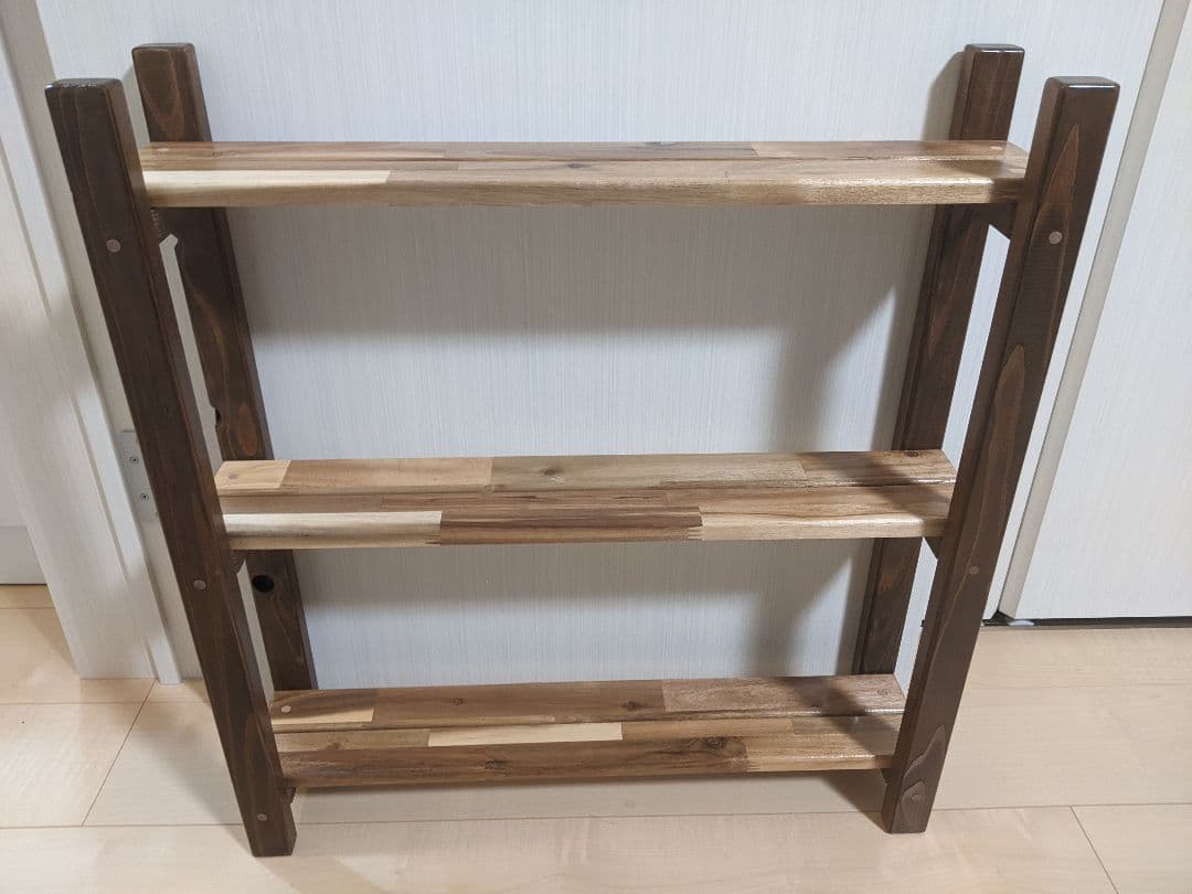 【奥行15cm】奥行狭い木製スリムラック［コミック　漫画　本棚　インテリア］