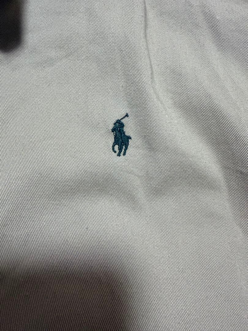 ポロラルフローレン スイングトップ ベージュ M 刺繍ロゴ 90s 古着