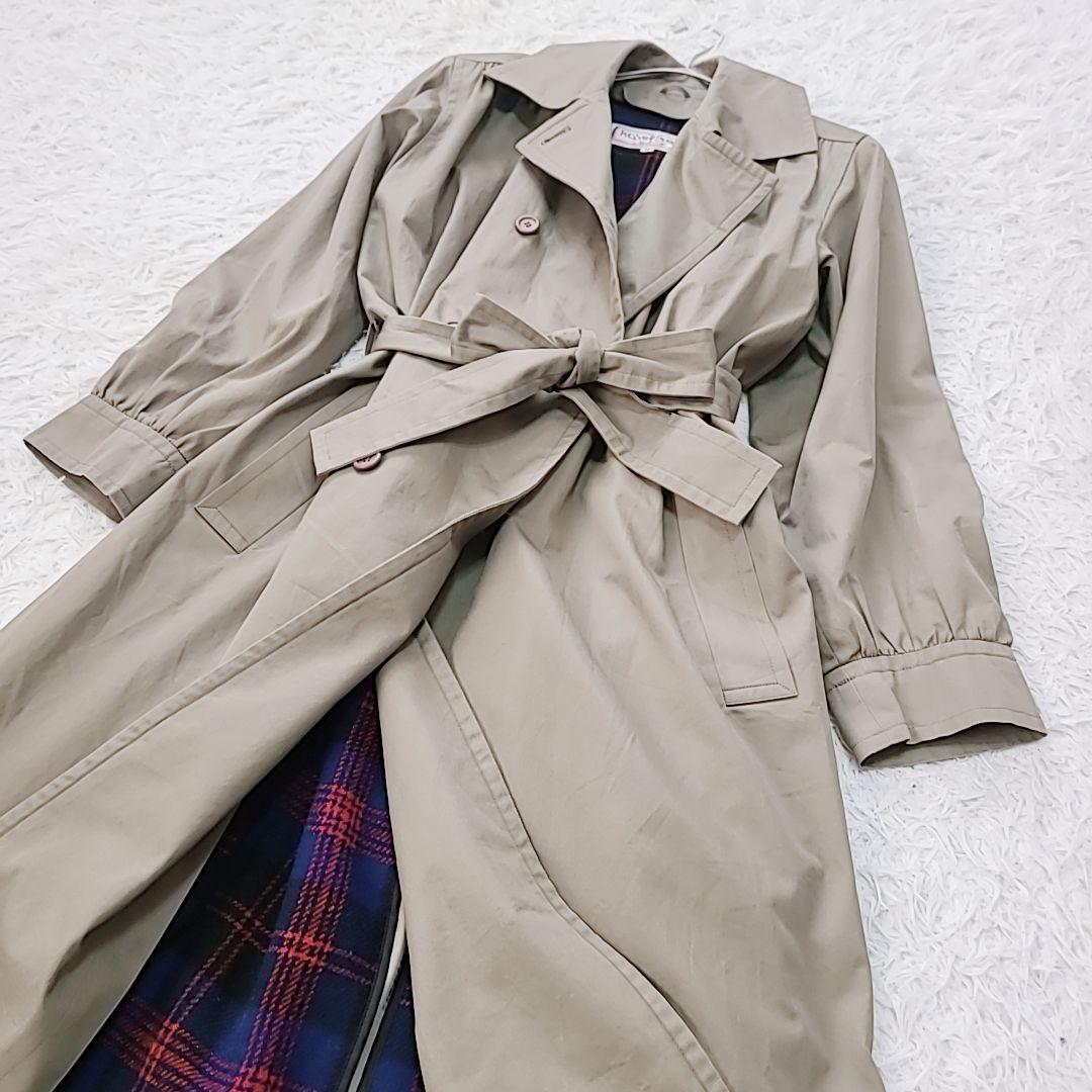 イヴ・サンローラン ライナー付 トレンチコート ベルト ロング 希少 M