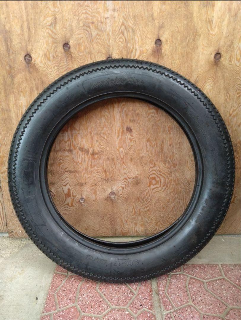 バイク用ビンテージタイヤ　loadstone　4.00-17
