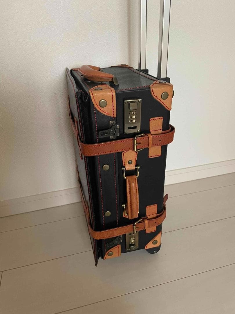 ユーラシアトランク　本革黒キャメル　機内持ち込み　キャリーカート　旅行鞄　シフレ