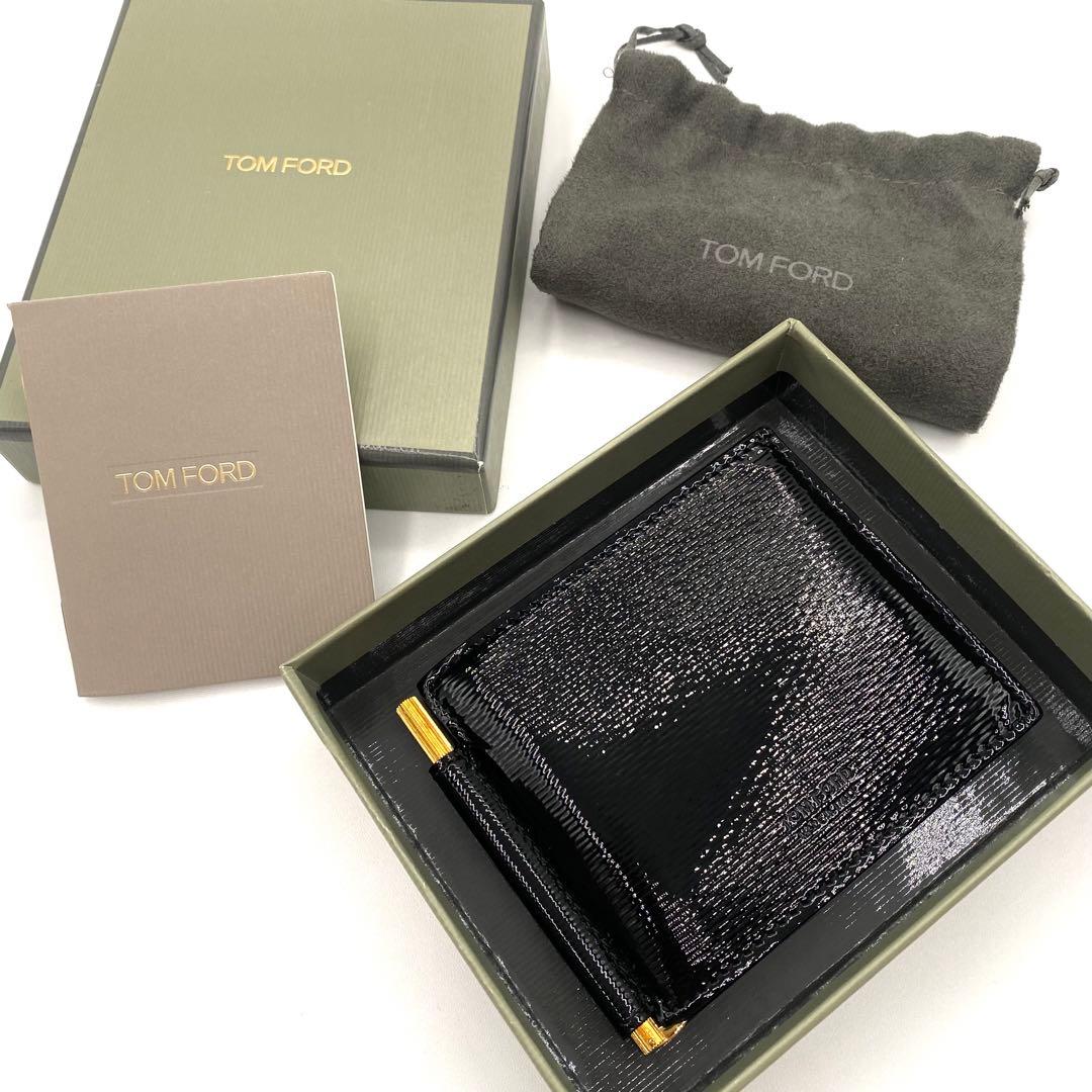 新品・未使用　TOM FORD マネークリップ パテントレザー　箱付き