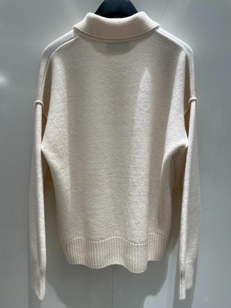 AMI PARIS ホワイト ニット セーター ポロニット S