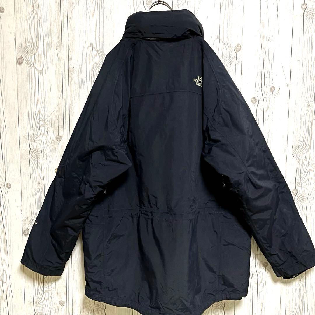 ノースフェイス★３WAY　マウンテンパーカー　ライナー付　XXL　黒　ロゴ刺繍
