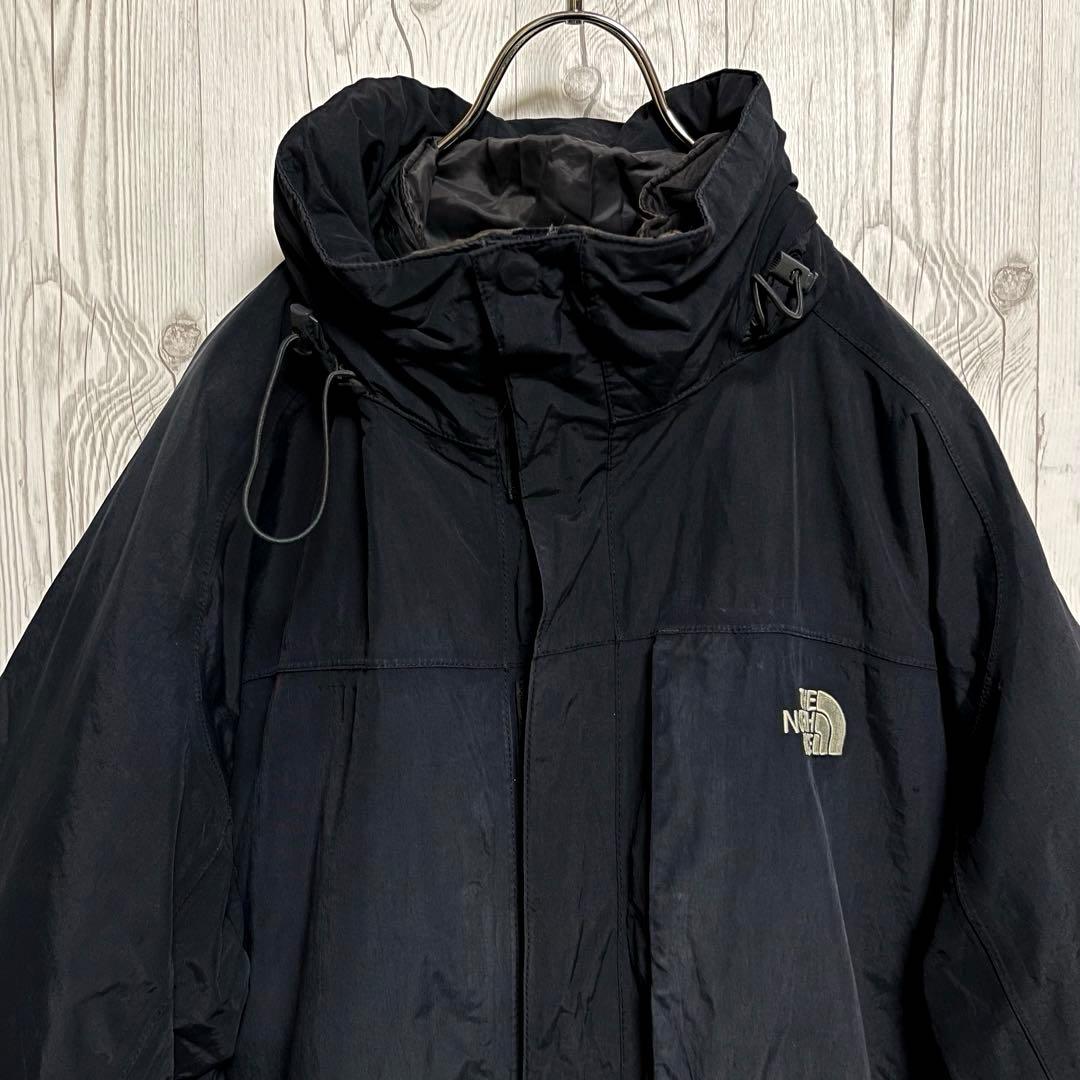 ノースフェイス★３WAY　マウンテンパーカー　ライナー付　XXL　黒　ロゴ刺繍