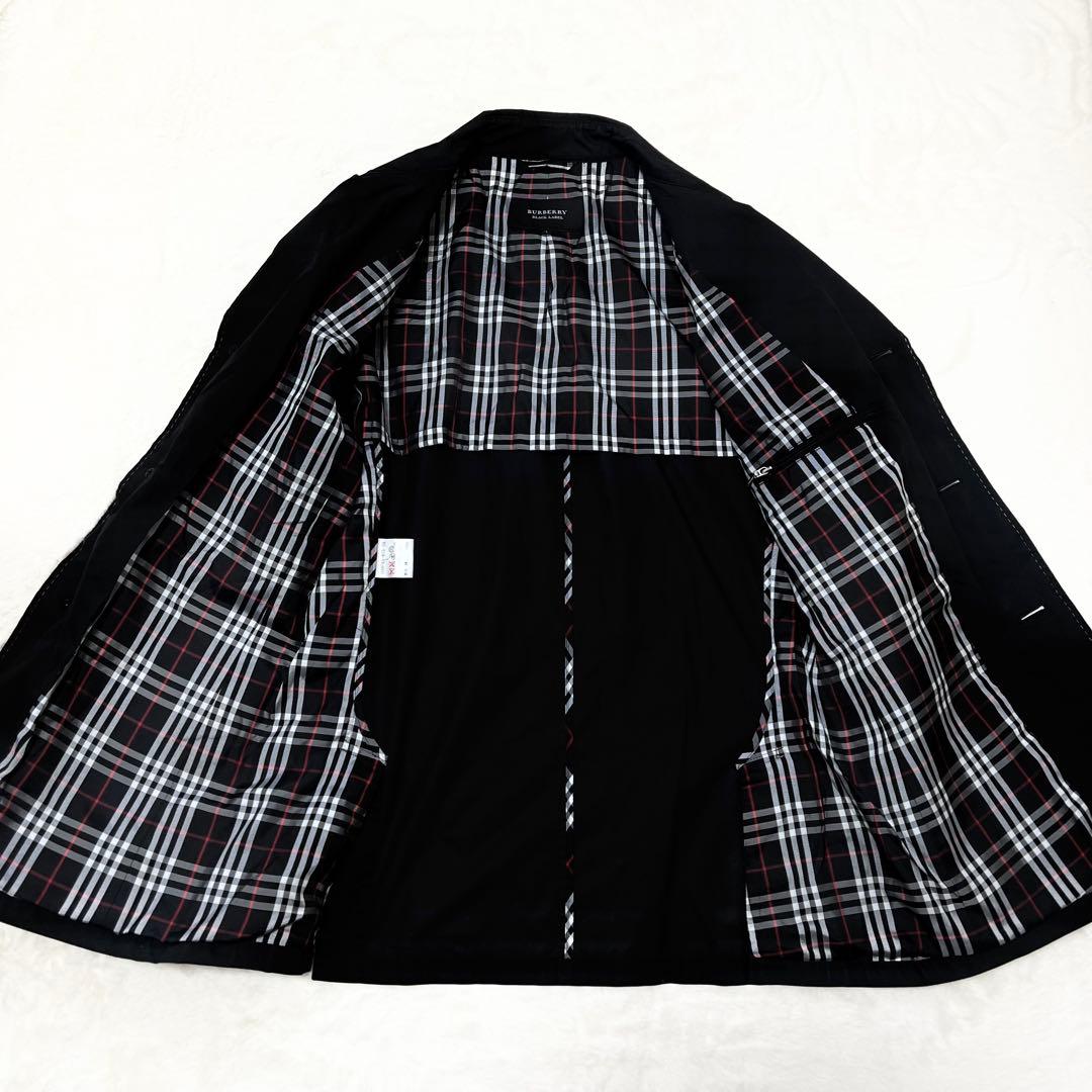 【oda】バーバリーブラックレーベル✨️トレンチコート　ノバチェック　黒　Ｌ