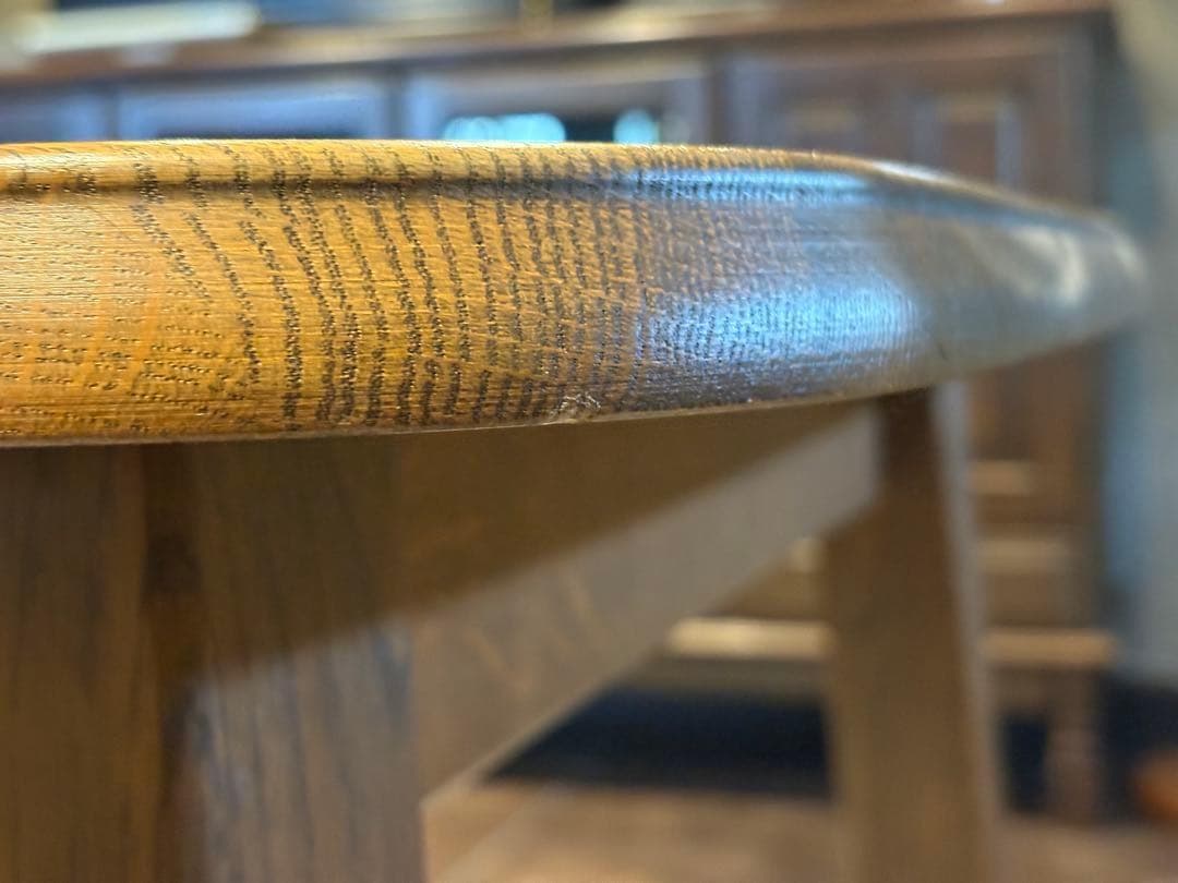 希少　洋風　ダイニングテーブル　オーク材　高級家具　ヴィンテージ　RZ