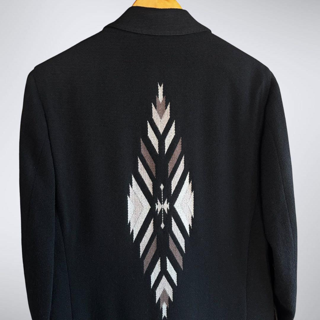 【ムーみん】極稀少50サイズ！エトロ 背面幾何学柄 チェスターコート