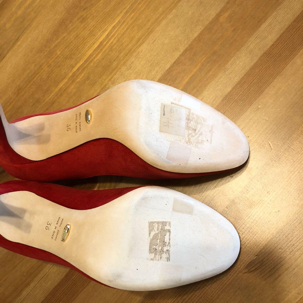 Sergio Rossi セルジオロッシ 36 赤のスエードパンプス