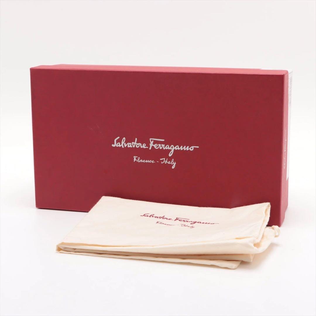 フェラガモいヴァラパテントレバーオープントゥパンプス22.5レディースブラック