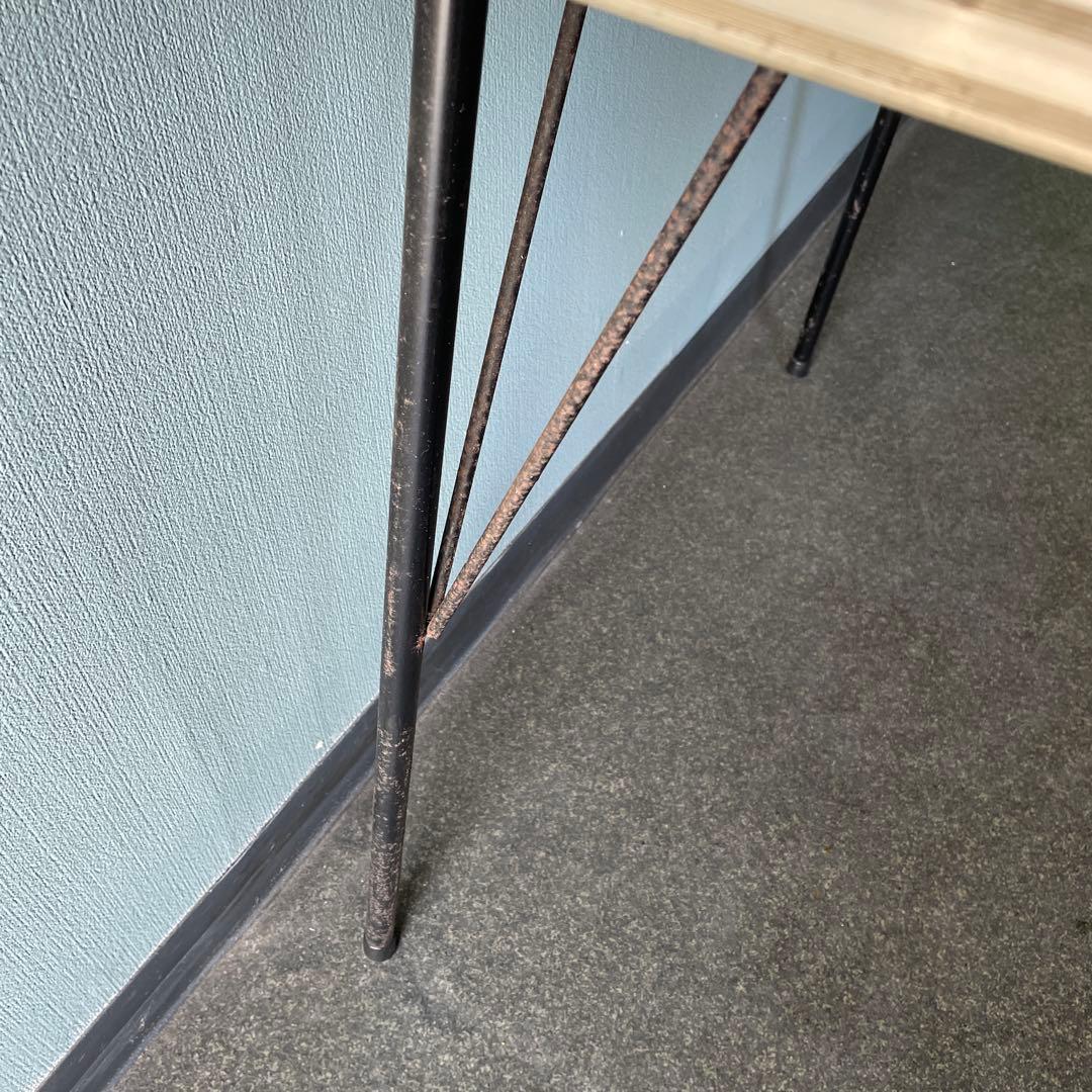 鉄脚テーブル　昭和レトロ