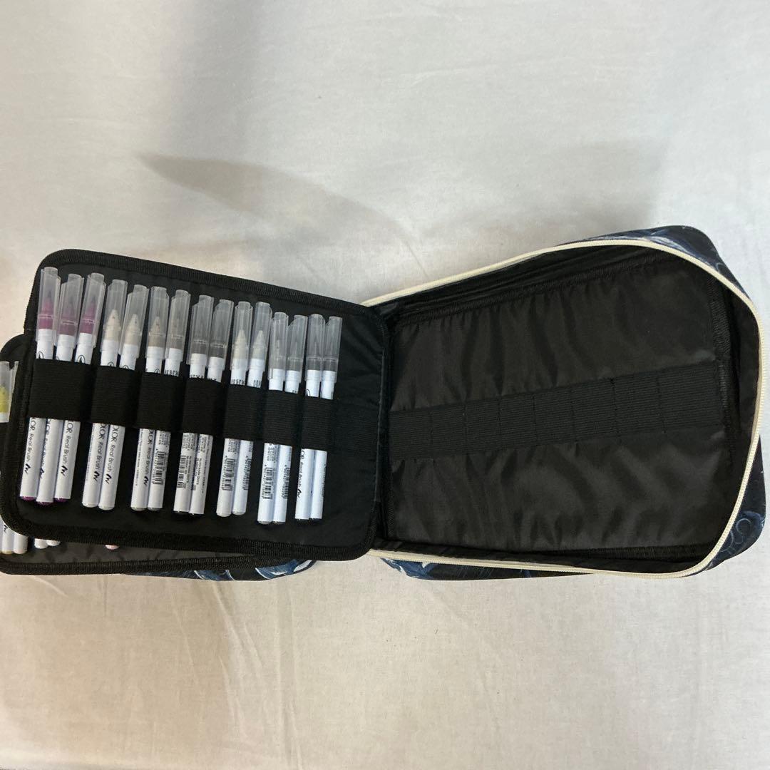 呉竹　ZIGクリーンカラー　リアルブラッシュ　120本セット 水性　収納具付き