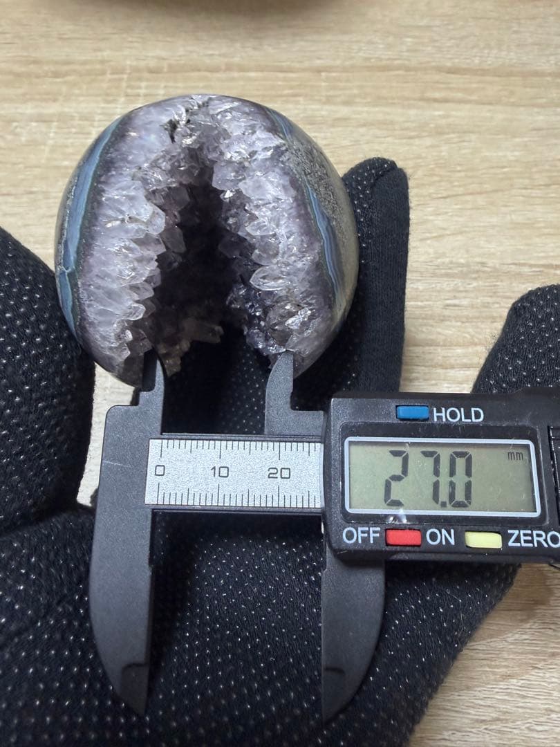 アメジスト 笑口 虹入り 210